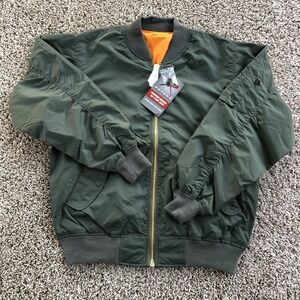 Rothco MA-1 Flight Jacket Mens XL Army Green Flyers Intermediate Reversible NWT